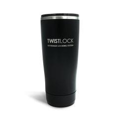 TwistLock double wall vacuum insulated 22oz Tumbler with locking base head on.