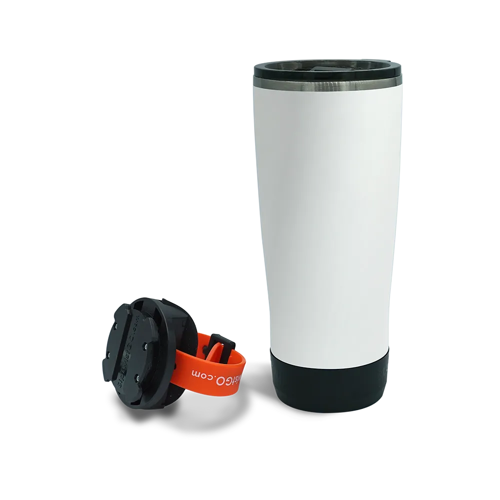 Secure Bar Mount Cup Holder and 22oz Insulated Tumbler in Summit white combo Pack.