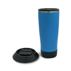 TwistLock Attachable Flat Mount Cup Holder and 22oz Insulated Tumbler in Crater Lake Blue combo Pack.