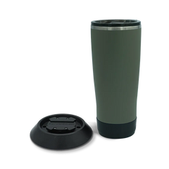 TwistLock Attachable Flat Mount Cup Holder and 22oz Insulated Tumbler in Trailhead Green combo Pack.