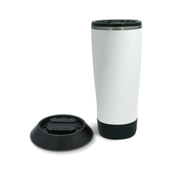 TwistLock Attachable Flat Mount Cup Holder and 22oz Insulated Tumbler in Summit White combo Pack.