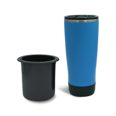 Secure Boat Cup Holder Replacement and 22oz Insulated Tumbler in Crater Lake Blue combo Pack.