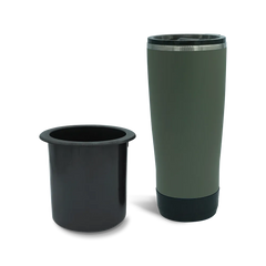 Secure Boat Cup Holder Replacement and 22oz Insulated Tumbler in Trailhead Green combo Pack.