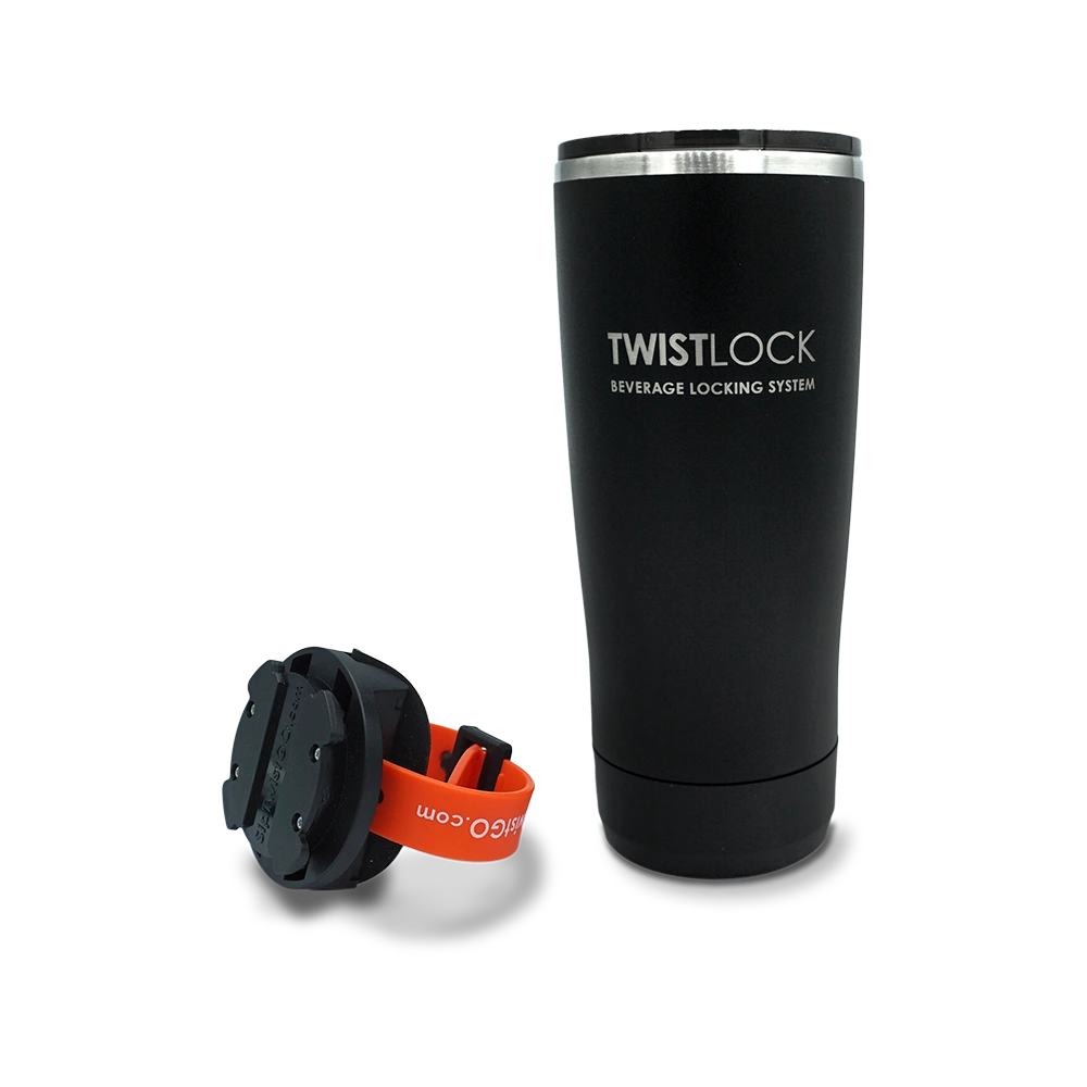 22oz double wall insulated tumbler combo pack with raft bar mount attachable locking cup holder.