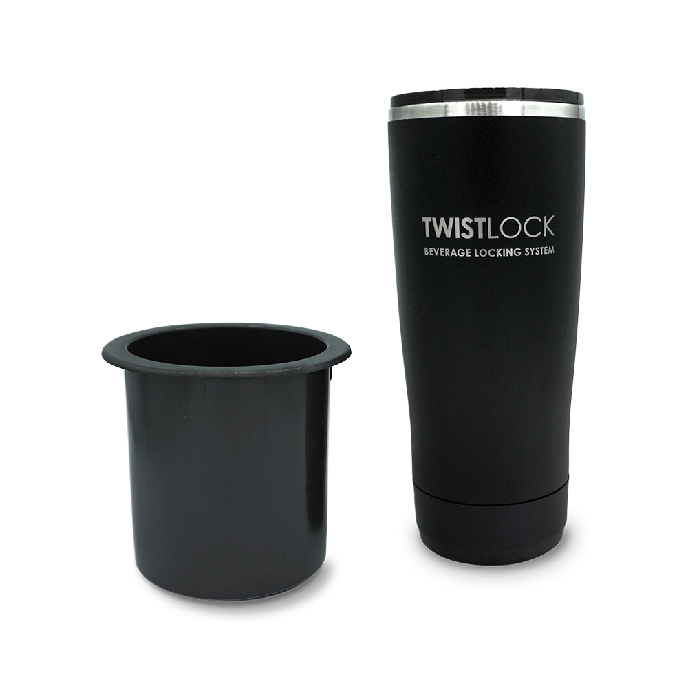 22oz double wall insulated tumbler combo pack with boat recessed drop in locking cup holder.