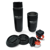 Bundle for white water rafts including a canteen, can cooler, two bar mount, and two flat mount cup holders.