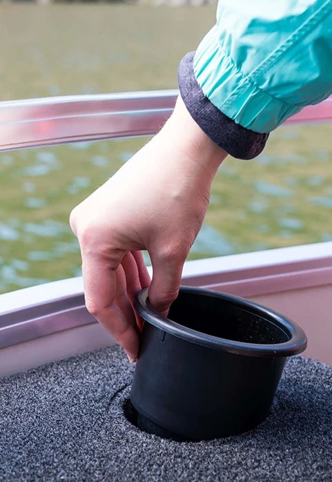 Installing a drop in recessed cup holder into your boat - Step 1