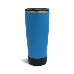 Close up stainless steel insulated TwistLock 22oz Tumbler in Crater Lake Blue