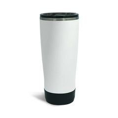 Close up stainless steel insulated TwistLock 22oz Tumbler in Summit White