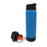 Secure Bar Mount Cup Holder and 20oz Insulated Canteen in Crater Lake Blue combo Pack.